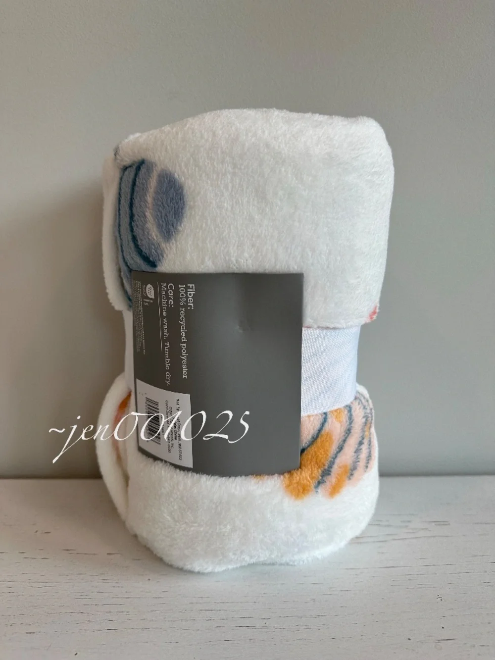 Seashell Printed Plush Throw Blanket Coastal
